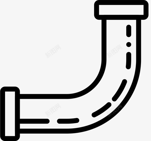 弯管建筑施工图标svg_新图网 https://ixintu.com smashicons结构轮廓 工具 建筑 弯管 施工