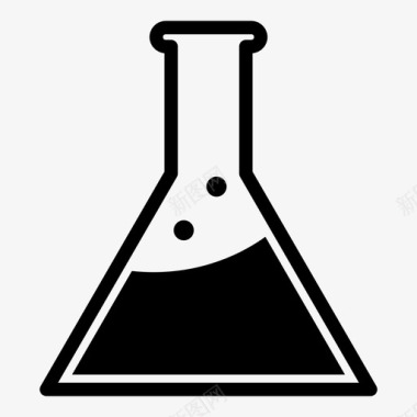 锥形瓶瓶子化学图标图标