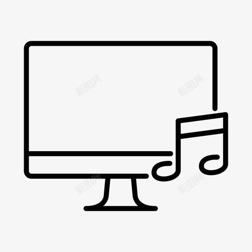 电脑音乐音乐播放播放商店图标svg_新图网 https://ixintu.com 播放商店 桌面播放器 歌曲播放 电脑音乐 系统音乐 音乐播放