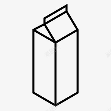 牛奶盒早餐冷饮图标图标