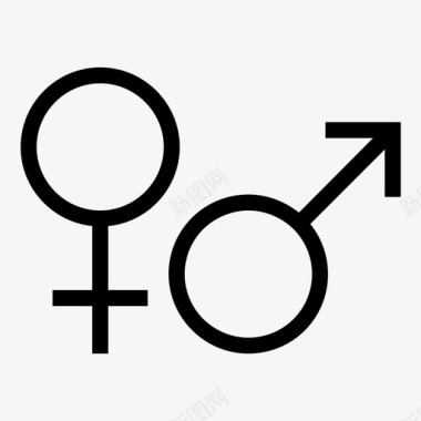 性别符号夫妻关系图标图标