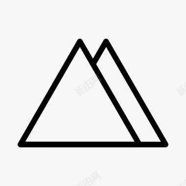 山抽象的几何的图标图标