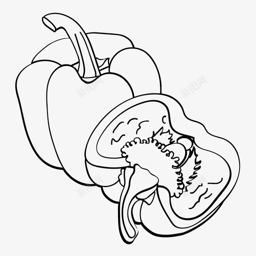 甜椒辣椒烹饪图标svg_新图网 https://ixintu.com 水果和蔬菜概述 烹饪 甜椒 蔬菜 辣椒 辣椒粉