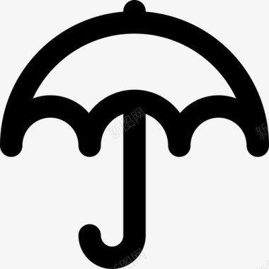 雨伞天气预报保护图标图标