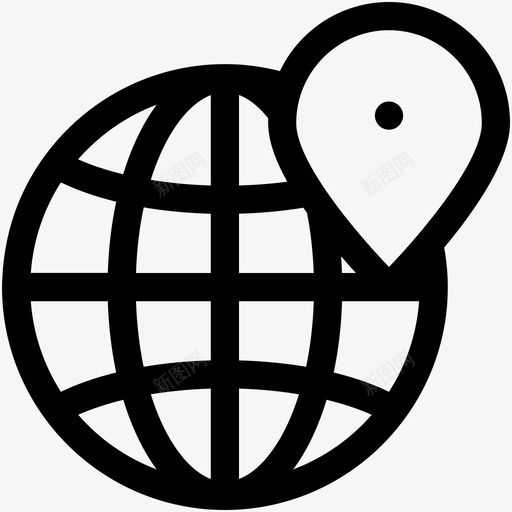 世界位置全球位置地球仪图标svg_新图网 https://ixintu.com 世界位置 世界各地 全球位置 地图针 地球仪 房地产可爱的图标