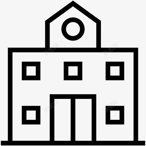 宫殿建筑城市建筑图标svg_新图网 https://ixintu.com 城市建筑 宫殿 建筑 房地产 用户界面轮廓图标