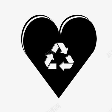 回收之心环境全球变暖图标图标