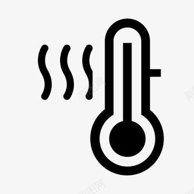 热浪温度计发热炎热图标图标