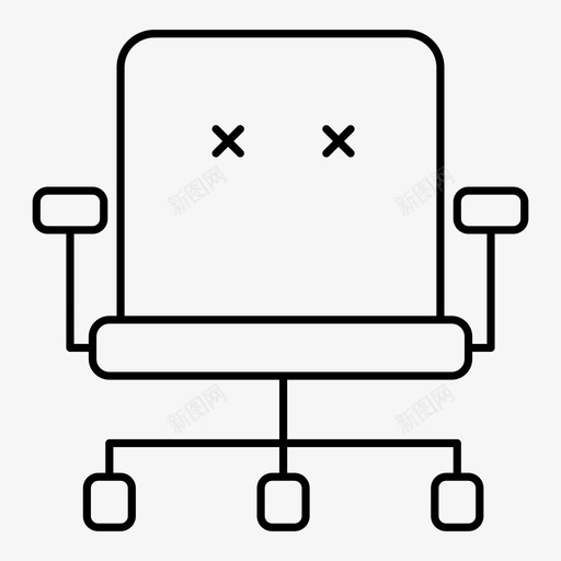 办公椅商务家具图标svg_新图网 https://ixintu.com 办公椅 商务 家具 家用 座椅