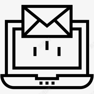 电子邮件营销无线slit图标图标