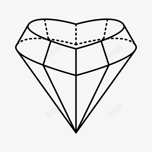 心形钻石宝石爱情图标svg_新图网 https://ixintu.com 宝石 心形钻石 爱情 钻石