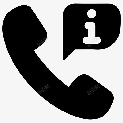 电话信息帮助支持图标svg_新图网 https://ixintu.com 业务图标 帮助 支持 电话信息