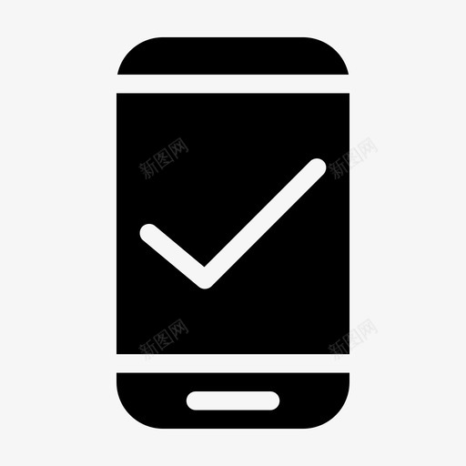 智能手机批准手机复选标记图标svg_新图网 https://ixintu.com 复选标记 手机 智能手机批准 触摸屏 通知