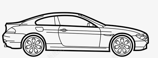 宝马6系第二代轿跑车汽车车轮图标图标