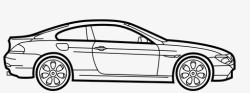 轿跑车宝马6系第二代轿跑车汽车车轮图标高清图片