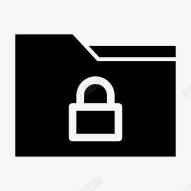 文件夹锁计算机文件夹数据存储图标图标