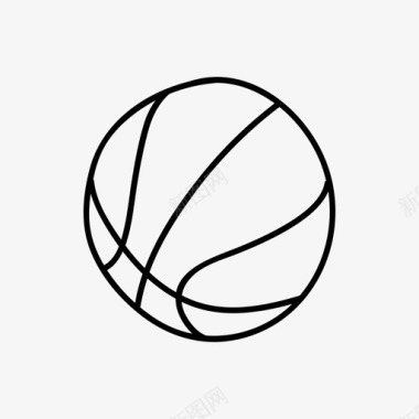 篮球素描运动图标图标