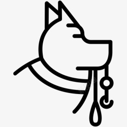 逼真的牧羊狗遛狗乞讨德国牧羊犬图标高清图片