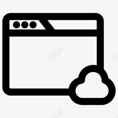 web浏览器云通知在线浏览器图标图标