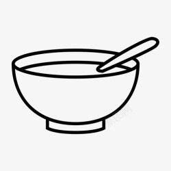 西班牙凉菜汤碗麦片粥凉菜图标高清图片