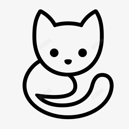 小猫小动物猫图标svg_新图网 https://ixintu.com 宠物 小动物 小猫 猫