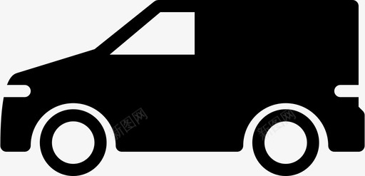 小货车实心黑色运输图标svg_新图网 https://ixintu.com 小货车实心 运输 运输实收 黑色