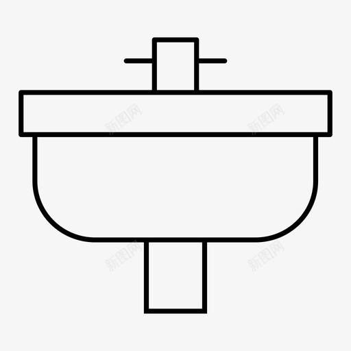 水槽浴室水龙头图标svg_新图网 https://ixintu.com 家用 水 水槽 水管工 水龙头 浴室