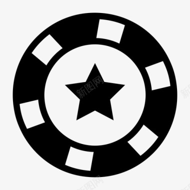 赌博筹码赌场拉斯维加斯图标图标