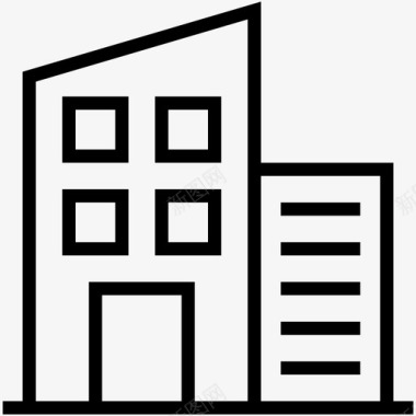 公寓住宿建筑图标图标