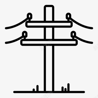 电力线电力能源图标图标
