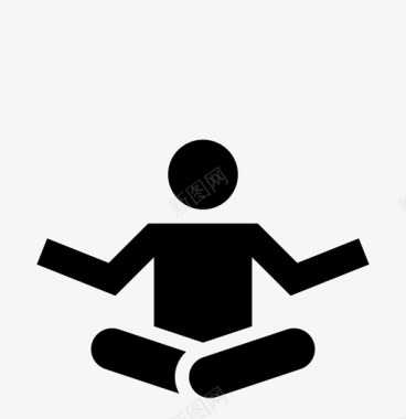 瑜伽冥想放松图标图标