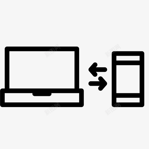 传输计算机连接图标svg_新图网 https://ixintu.com 传输 同步 移动 网络 联网和共享 计算机 连接