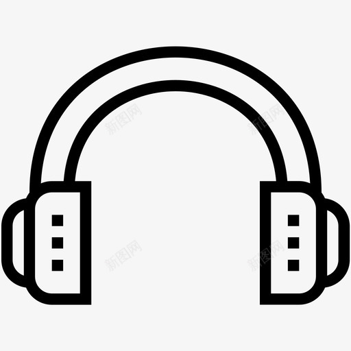 耳机游戏音乐图标svg_新图网 https://ixintu.com 小工具 游戏 现代商务图标 耳机 音乐