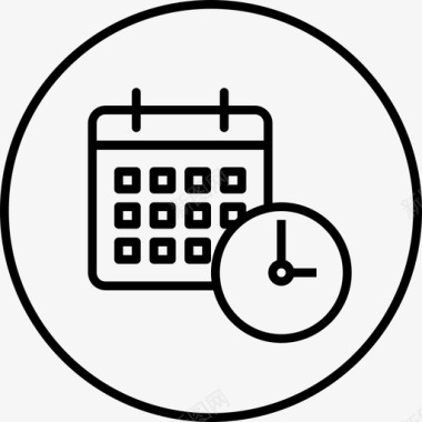 时间表日历截止日期图标图标