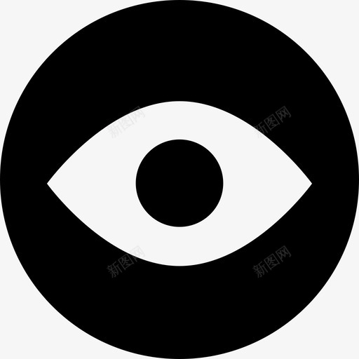 眼睛视线视野图标svg_新图网 https://ixintu.com 圆形图标 手表 眼睛 视线 视野