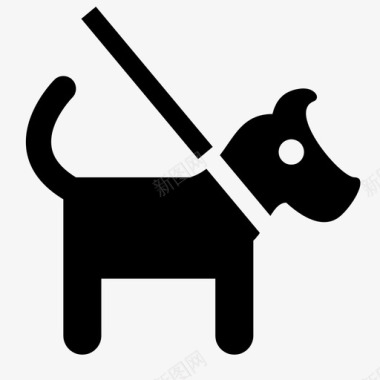 宠物狗皮带散步图标图标