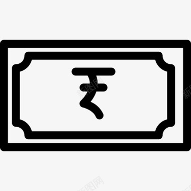 卢比纸币货币金融图标图标