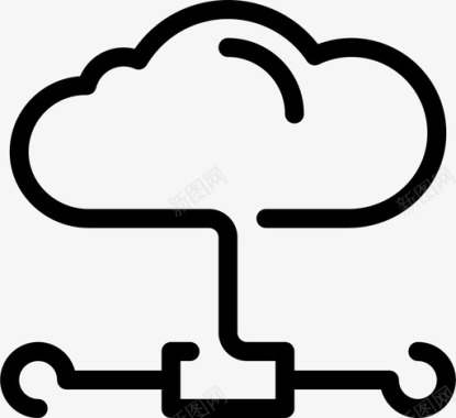 云服务器连接存储图标图标