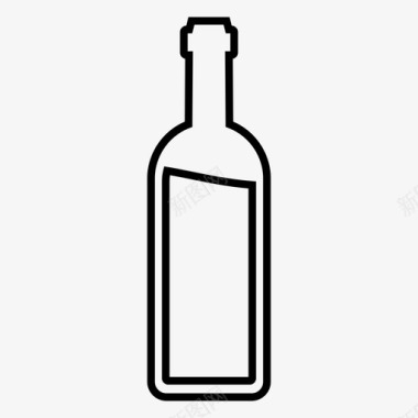 酒瓶饮料满图标图标