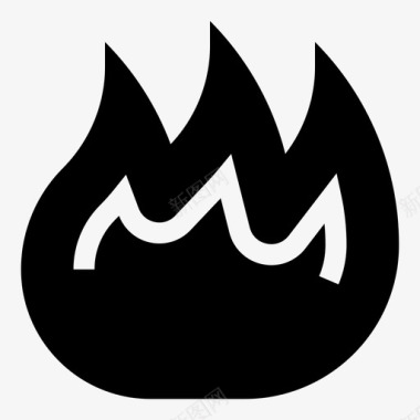 火灾燃烧火焰图标图标