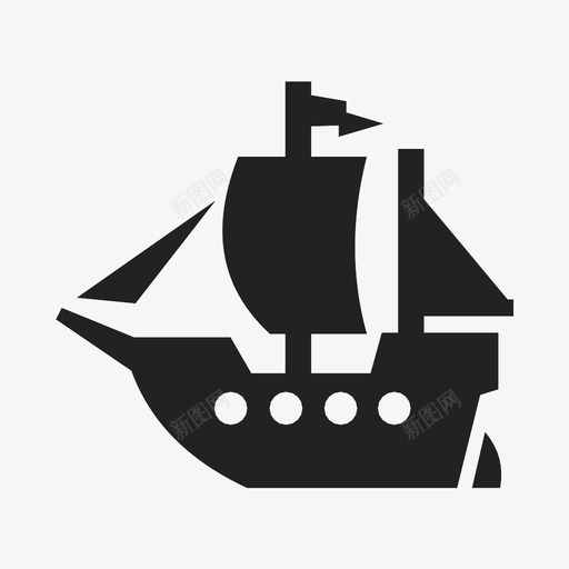 船港口航行图标svg_新图网 https://ixintu.com 海上 港口 航行 船