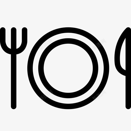 吃食物叉子图标svg_新图网 https://ixintu.com dottie 刀 叉子 吃 盘子 食物 餐厅 饭