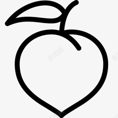 桃吃食物图标图标