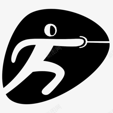 击剑奥林匹克里约热内卢图标图标