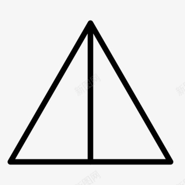 分割三角形抽象线图标图标