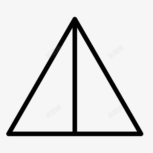 分割三角形抽象线图标svg_新图网 https://ixintu.com 分割三角形 形状 抽象 抽象三角形 线