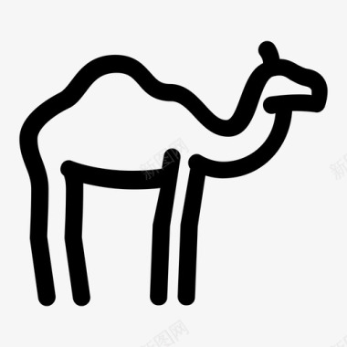 骆驼非洲驼峰图标图标