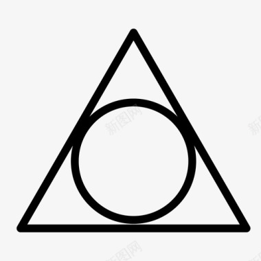 三角形圆抽象形状图标图标