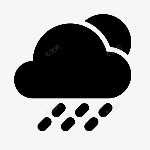 雨大气大气状况图标svg_新图网 https://ixintu.com 云 大气 大气状况 天气 雨 预报