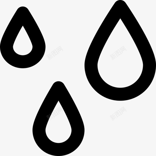 雨滴水滴水图标svg_新图网 https://ixintu.com 天气 水 水滴 雨滴